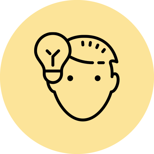 Yellow mindfulness icon
