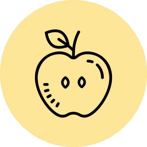 Yellow nutrition icon