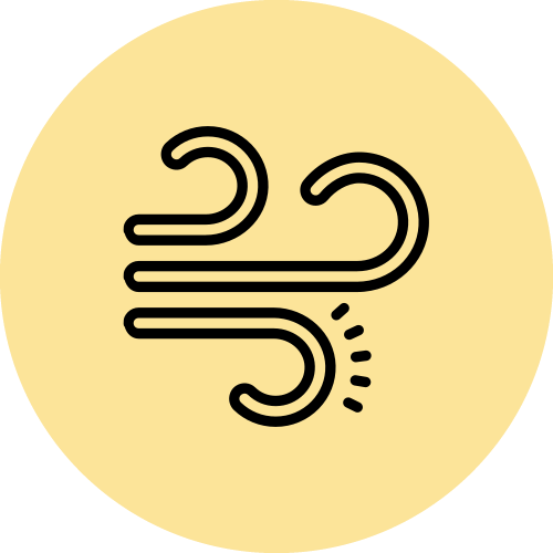Yellow respiration icon